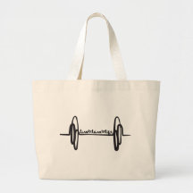 Live Love Lift Bar Black Canvas Bags