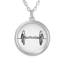 Live Love Lift Bar Black Pendant
