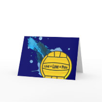 Live Love Polo - Water Polo Greeting Cards