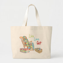 Live..Love..Quilt Canvas Bags