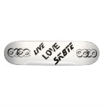 LIVE LOVE SK8TE BLACK WHITE SKATEBOARDS