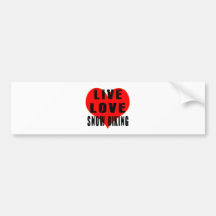 Live Love Snow Biking Bumper Stickers