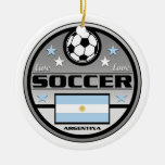 Live Love Soccer Argentina Ornaments