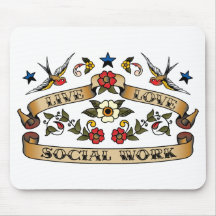 Live Love Social Work Mouse Pad