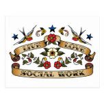 Live Love Social Work Postcard