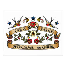 Live Love Social Work Postcard