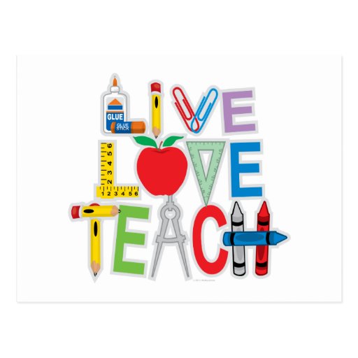Live Love Teach Post Cards