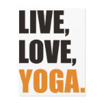 Live, Love, Yoga Postkarte