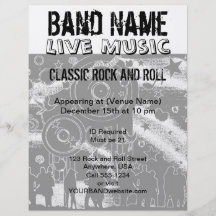 Live Music Concert Party Band Flyers