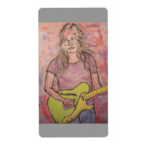 Live Music Girl Sketch labels