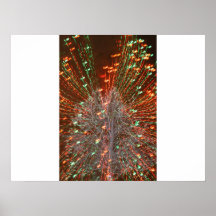 Live Oak Florida Tree Christmas Lights Zoom Poster