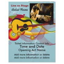 Live on Stage Acoustic Guitarist Flyer