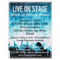 Live On Stage Blue Worship Flyer