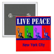 LIVE PEACE BUTTONS