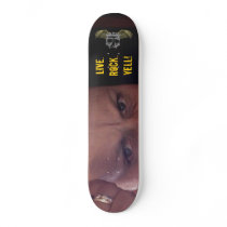 LIVE, ROCK, YELL (FIST & EYES) SKATEDECK SKATEBOARD
