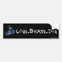 Live Skate Die Bumper Sticker