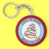 LIVE TO READ READ TO LIVE keychains