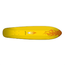 Live to Ride - Flames Skate Board Deck