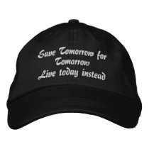 Live Today_ Embroidered Hat_by Elenne
