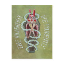 Live Vicariously. Die Prudently Post Cards