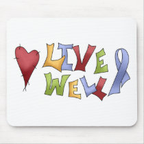 Live Well (Blue Awareness Ribbon)
