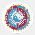 Live Your Dharma Round Sticker