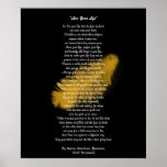 "Live Your Life"  Golden feather by Chief Tecumseh Print
