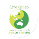 LiveGreen AustralAsia ying yang stickers
