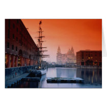 Liver buildings from Albert Dock Complex, Liverpoo Card