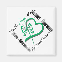 Liver Cancer Faith Hope Love Butterfly Refrigerator Magnet