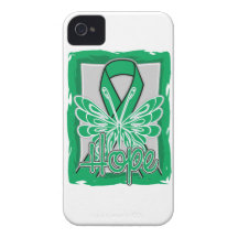Liver Cancer Hope Butterfly Portrait iPhone 4 Cases