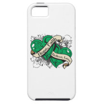 Liver Cancer Hope Faith Dual Hearts iPhone 5 Cover