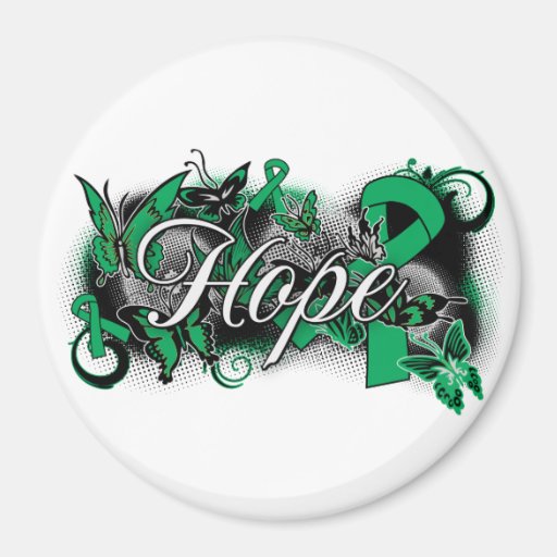 Liver Cancer Hope Garden Ribbon Fridge Magnets