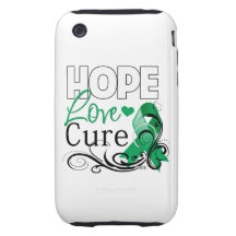 Liver Cancer Hope Love Cure Tough iPhone 3 Covers