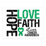 Liver Cancer Hope Love Faith Postcard