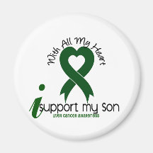 LIVER CANCER I Support My Son Refrigerator Magnets
