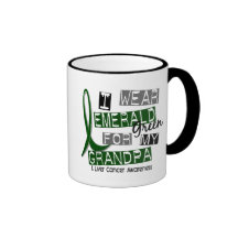 Liver Cancer I Wear Emerald For My Grandpa 37 Coffee Mugs