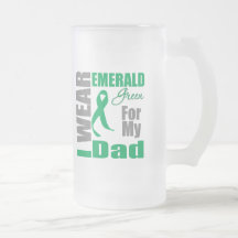 Liver Cancer I Wear Emerald Green Dad Coffee Mug