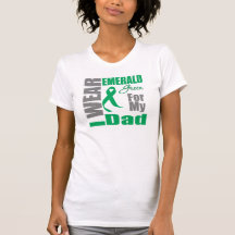 Liver Cancer I Wear Emerald Green Dad Tees