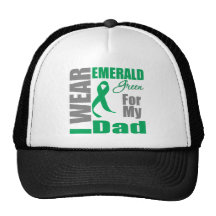 Liver Cancer I Wear Emerald Green Dad Trucker Hat