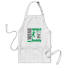Liver Cancer I Wear Emerald Green Daddy Aprons