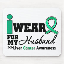 Liver Cancer I Wear Emerald Green For My Husband Mouse Pad