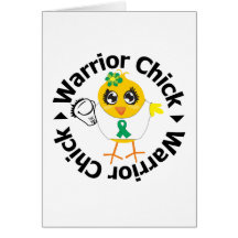 Liver Cancer Warrior Chick Card