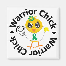 Liver Cancer Warrior Chick Fridge Magnet