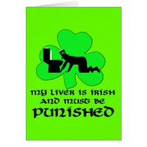 Liver must be punished greeting card