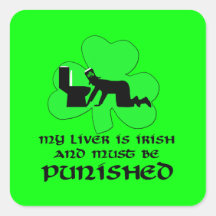 Liver must be punished square sticker