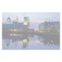 Liverpool at night, England Personalized Stationery