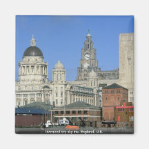 Liverpool city skyline, England, U.K. Magnets