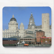 Liverpool city skyline, England, U.K. Mousepad