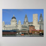 Liverpool city skyline, England, U.K. Poster